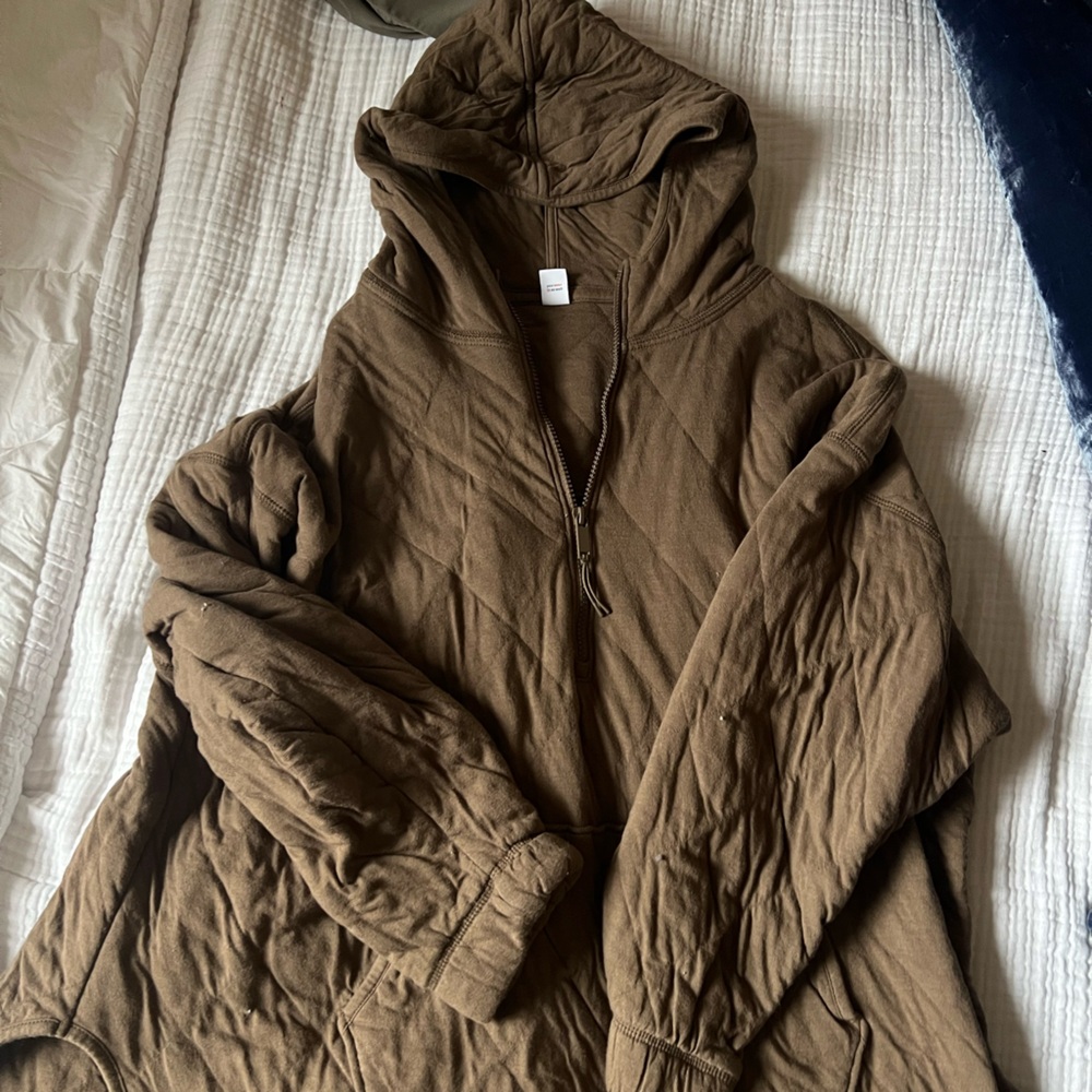 Old Navy quilted pullover, brown, Sz XL